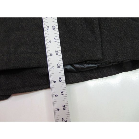 Hugo Boss Men L Quilted Military Pea Coat Jacket Gray Wool Tweed Full Zip - Picture 8 of 8